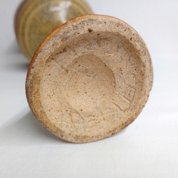 Marj Peeler Pottery Wine Goblet Clay Chalice Earthenware Vintage Folk Art Pair 2 - Picture 10 of 13